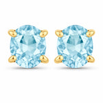 Oval-cut Solitaire Stud Earrings