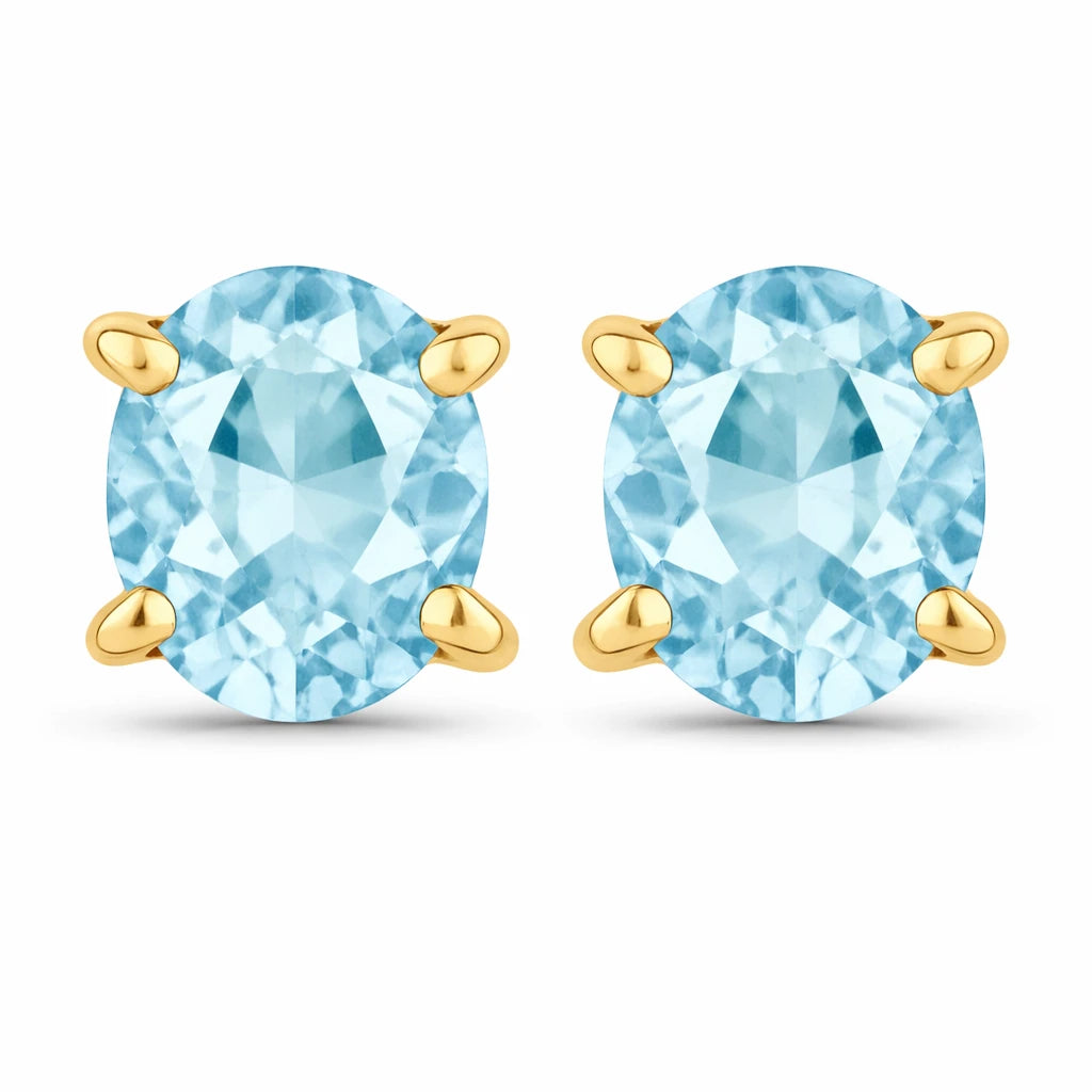 Oval-cut Solitaire Stud Earrings