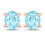 Oval-cut Solitaire Stud Earrings