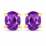 Oval-cut Solitaire Stud Earrings