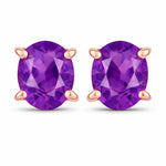 Oval-cut Solitaire Stud Earrings