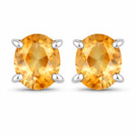 Oval-cut Solitaire Stud Earrings