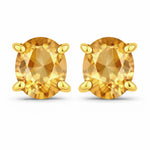 Oval-cut Solitaire Stud Earrings