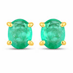 Oval-cut Solitaire Stud Earrings
