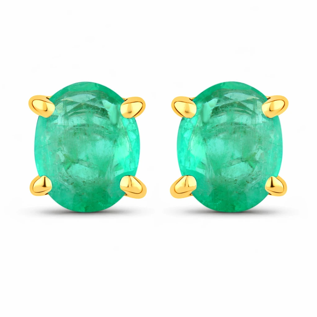 Oval-cut Solitaire Stud Earrings