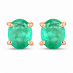 Oval-cut Solitaire Stud Earrings