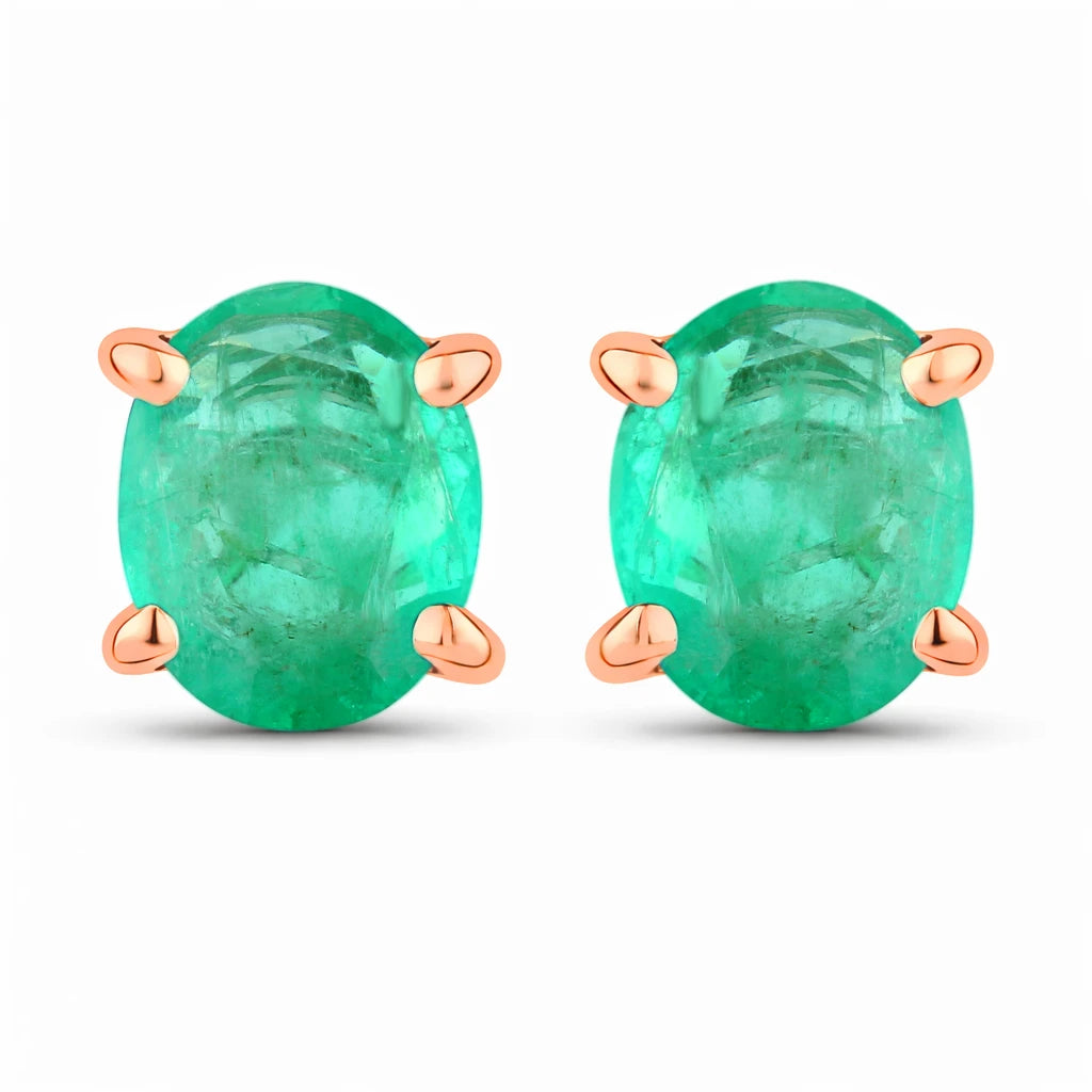 Oval-cut Solitaire Stud Earrings