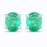 Oval-cut Solitaire Stud Earrings