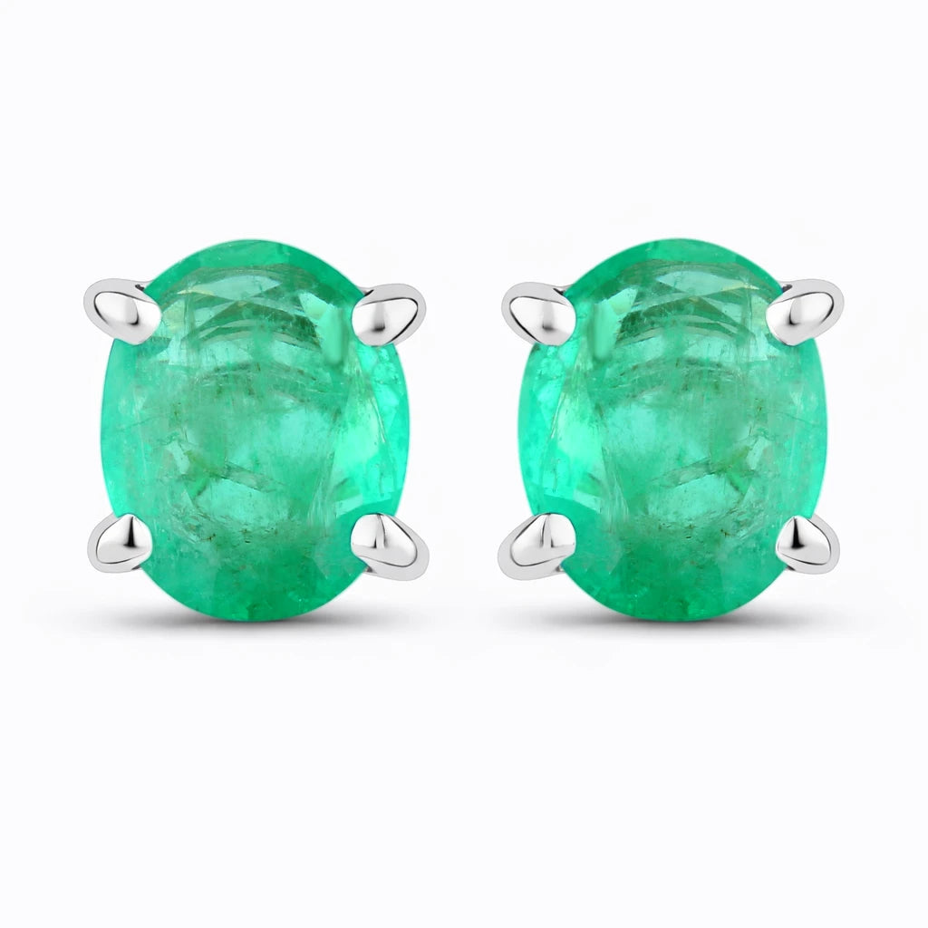 Oval-cut Solitaire Stud Earrings