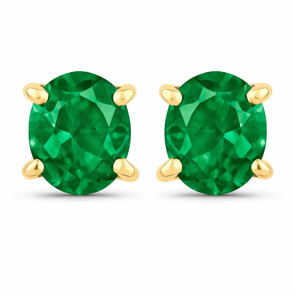 Oval-cut Solitaire Stud Earrings