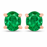 Oval-cut Solitaire Stud Earrings