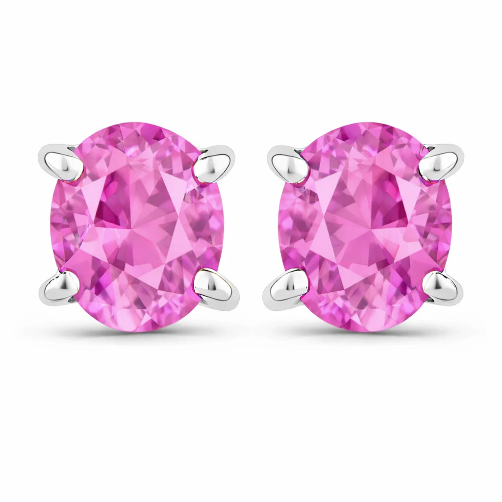 Oval-cut Solitaire Stud Earrings