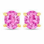 Oval-cut Solitaire Stud Earrings