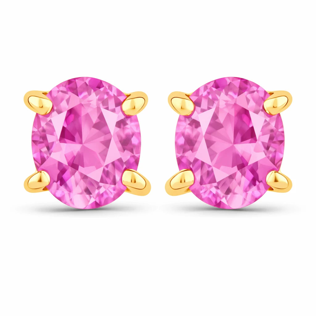 Oval-cut Solitaire Stud Earrings