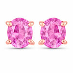 Oval-cut Solitaire Stud Earrings