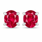 Oval-cut Solitaire Stud Earrings