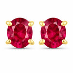 Oval-cut Solitaire Stud Earrings