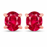 Oval-cut Solitaire Stud Earrings
