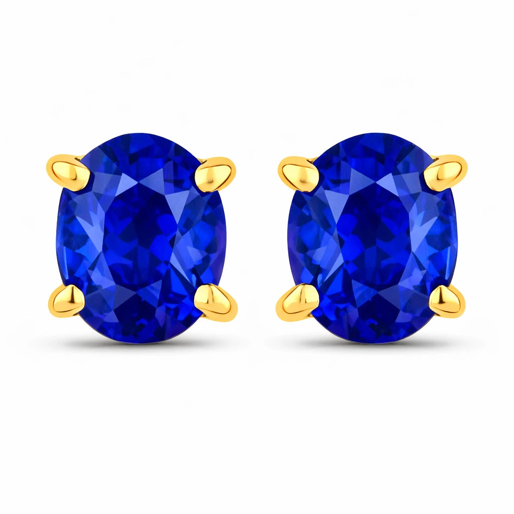 Oval-cut Solitaire Stud Earrings