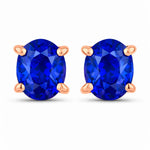 Oval-cut Solitaire Stud Earrings