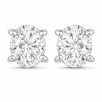 Oval-cut Solitaire Stud Earrings