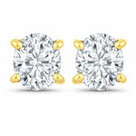 Oval-cut Solitaire Stud Earrings