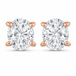 Oval-cut Solitaire Stud Earrings