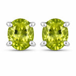 Oval-cut Solitaire Stud Earrings