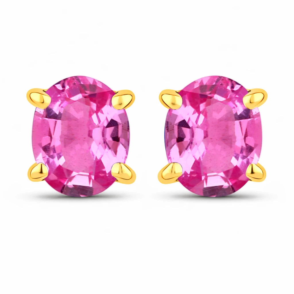 Oval-cut Solitaire Stud Earrings
