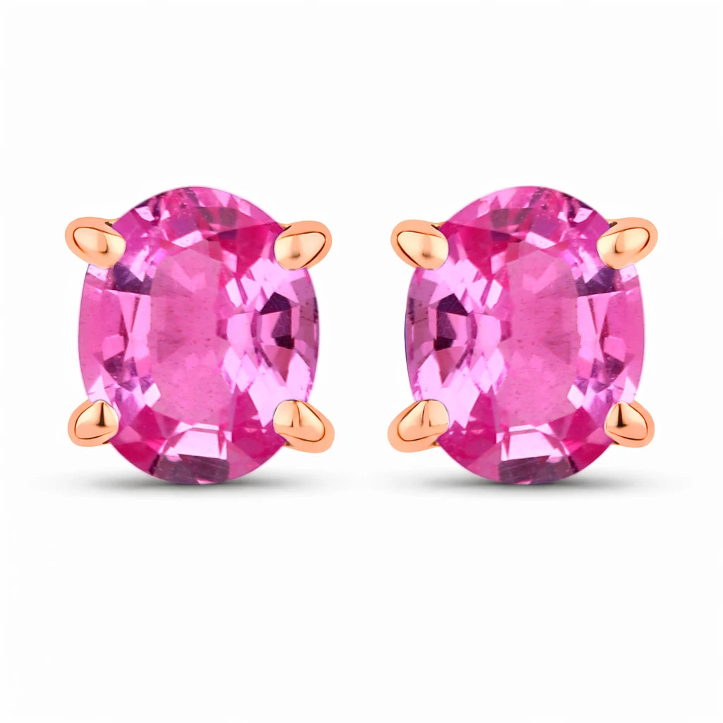 Oval-cut Solitaire Stud Earrings