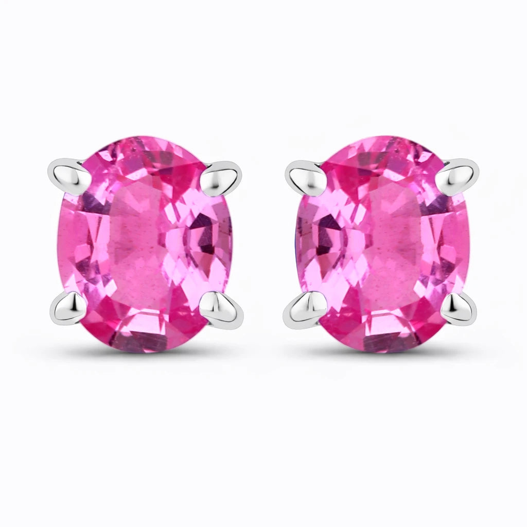 Oval-cut Solitaire Stud Earrings