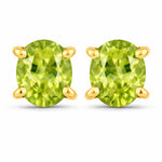 Oval-cut Solitaire Stud Earrings