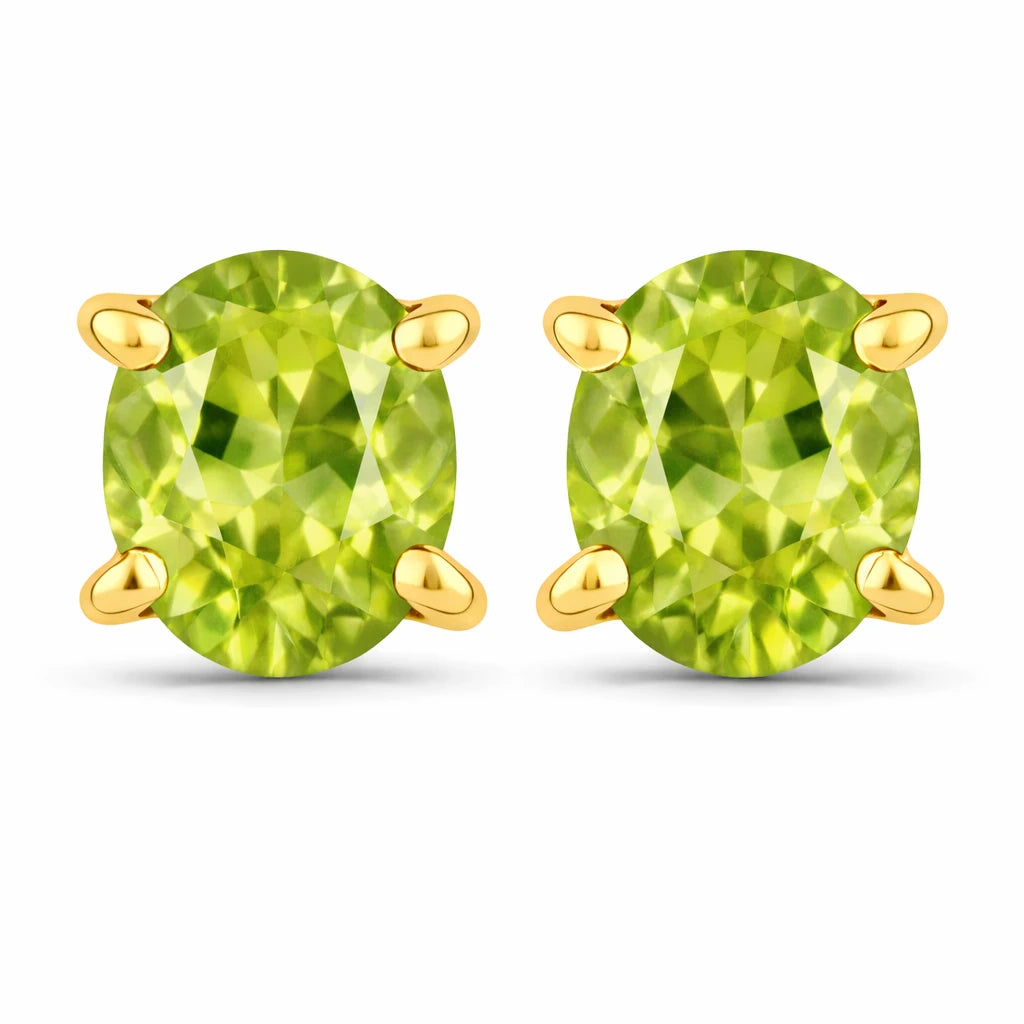 Oval-cut Solitaire Stud Earrings