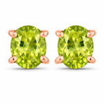 Oval-cut Solitaire Stud Earrings