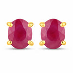 Oval-cut Solitaire Stud Earrings