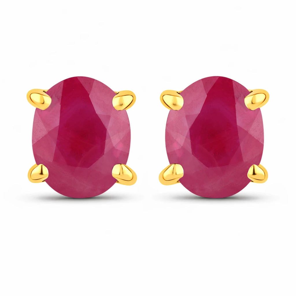 Oval-cut Solitaire Stud Earrings