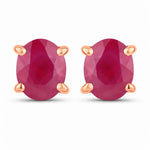 Oval-cut Solitaire Stud Earrings