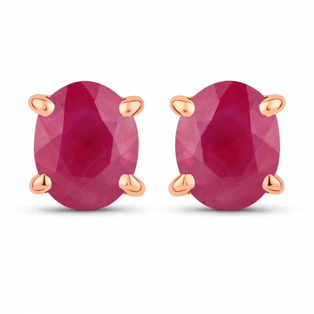 Oval-cut Solitaire Stud Earrings