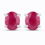 Oval-cut Solitaire Stud Earrings
