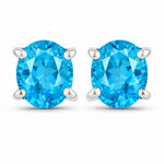 Oval-cut Solitaire Stud Earrings