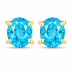 Oval-cut Solitaire Stud Earrings