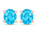 Oval-cut Solitaire Stud Earrings