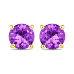 Round Cut Stud Earrings