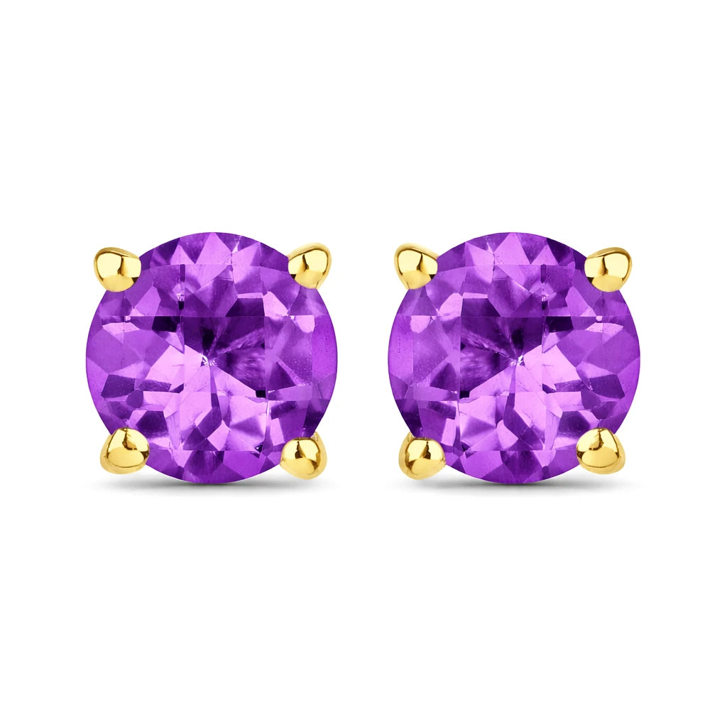 Round Cut Stud Earrings
