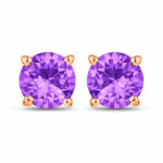Round Cut Stud Earrings