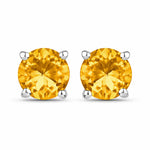 Round Cut Stud Earrings