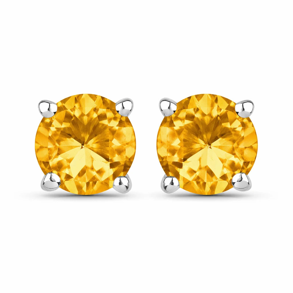 Round Cut Stud Earrings