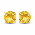 Round Cut Stud Earrings