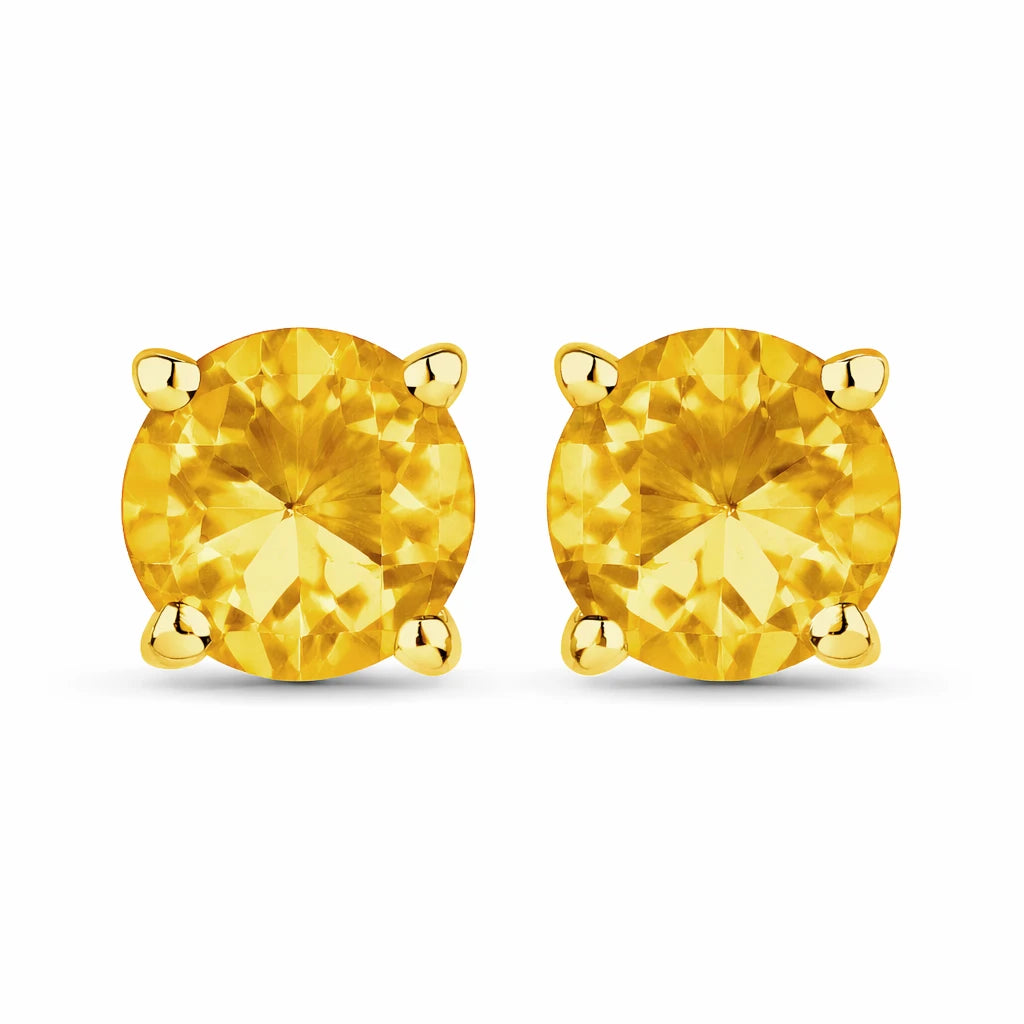 Round Cut Stud Earrings