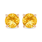 Round Cut Stud Earrings